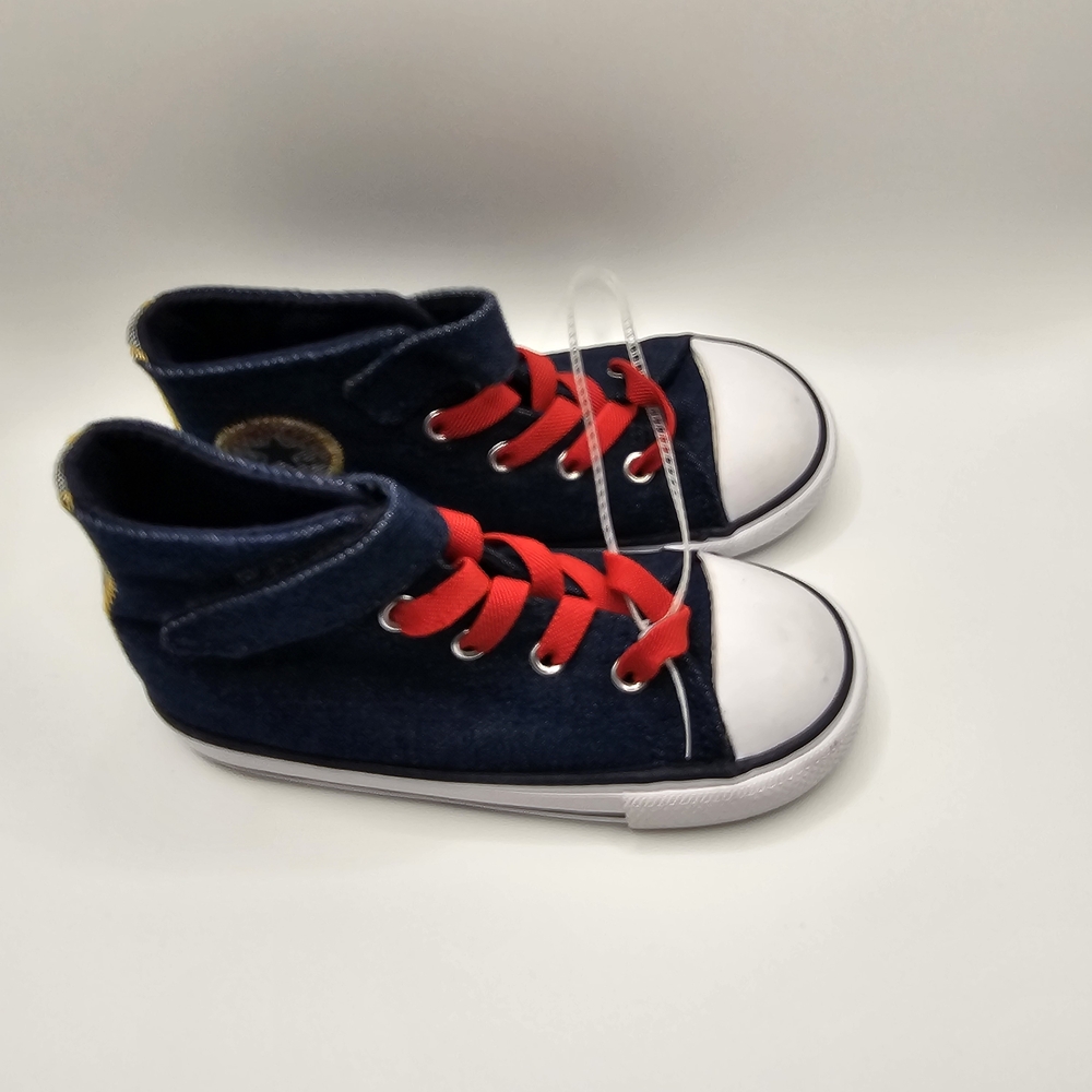 Kids High-Top Sneakers - Navy and Red